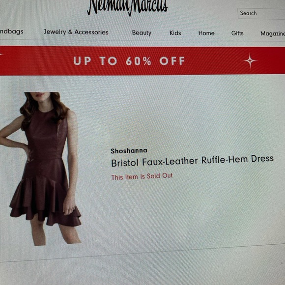 SHOSHANNA Bristol Faux Leather Minidress Size 2 NWT - Picture 8 of 10